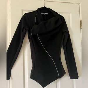 Brand New - Natalia Romano Cowl Neck Black Jacket - Size S
